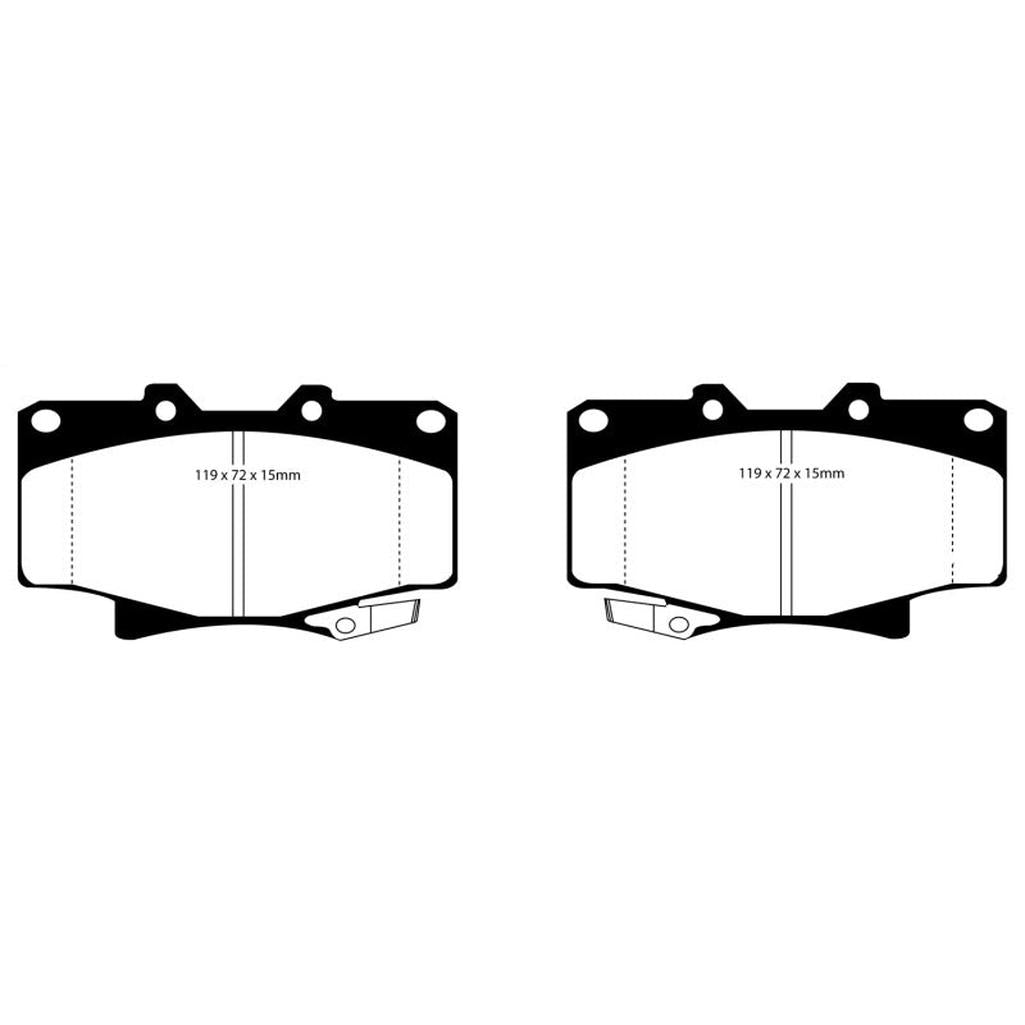 EBC Yellowstuff Front Brake Pads for Toyota 4Runner & Land Cruiser – Part DP4992R