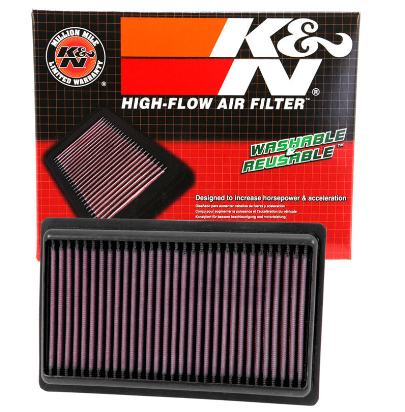 K&N Replacement Panel Air Filter for 2014-2015 Infiniti Q50 3.5L/3.7L V6 (2 Required)-SR1 Performance