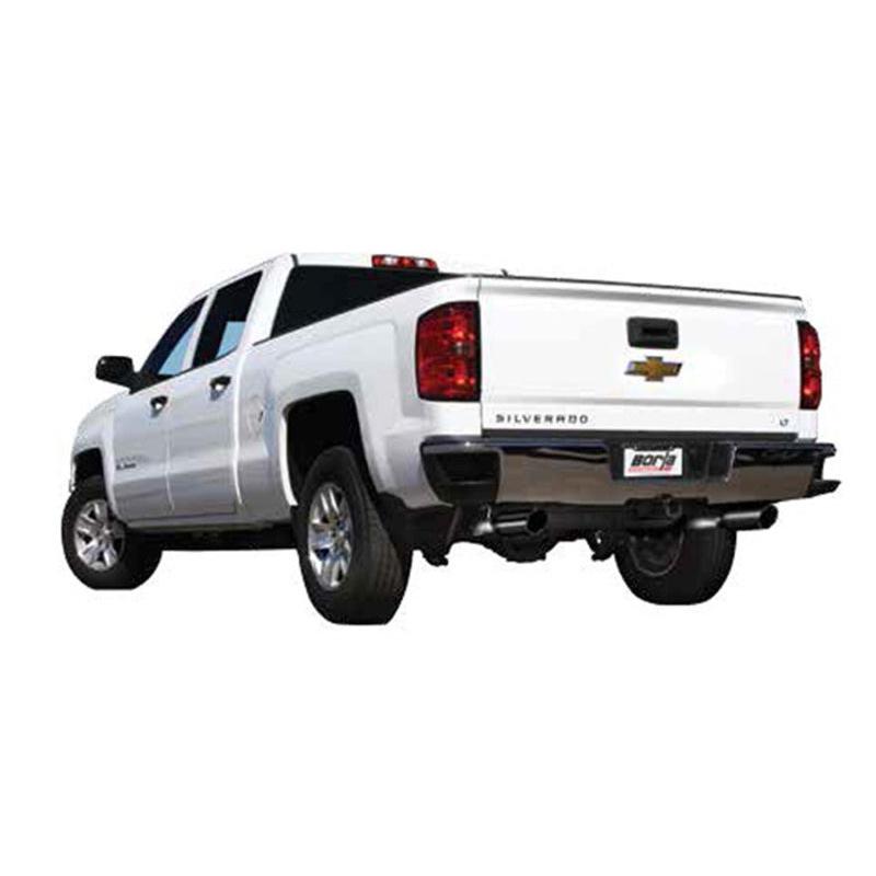 Borla 14 Sierra 1500 C/B S-Type Exh/2.75in Into Dual 2.25in Out 4in Split Rear Exit-Black Chrome-SR1 Performance