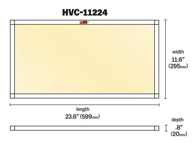K&N HVAC Filter - 12 x 24 x 1-SR1 Performance
