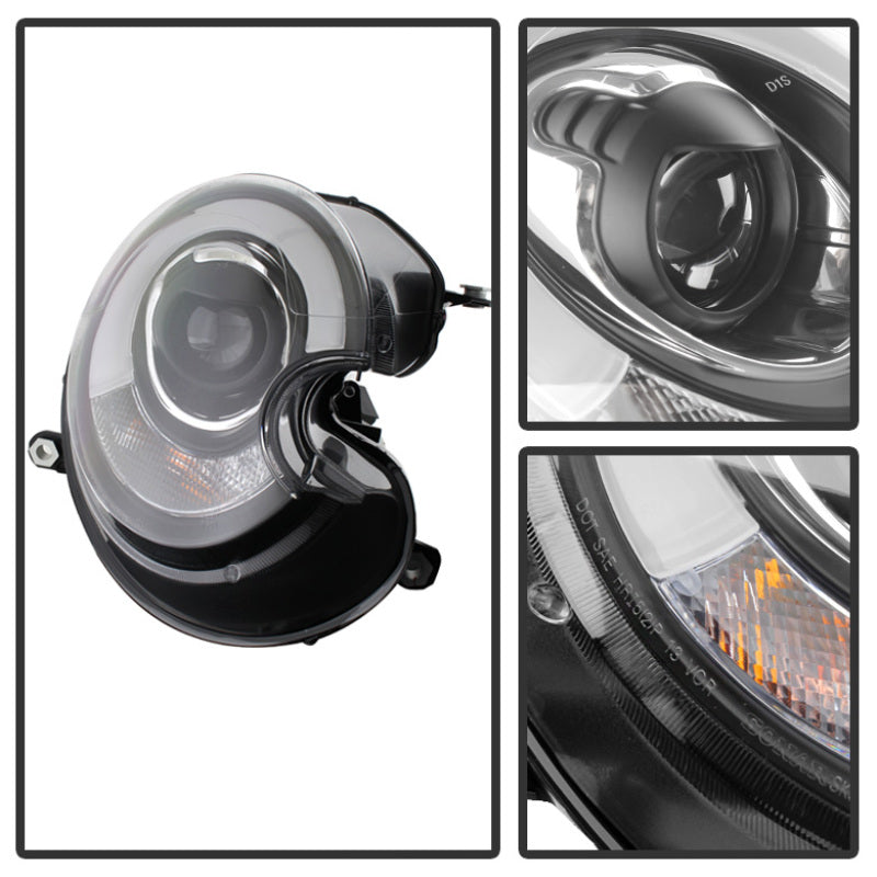Spyder Mini Cooper 2010-2012 Projector Headlights Xenon/HID Model- DRL Blk PRO-YD-MC07-HID-DRL-BK-SR1 Performance