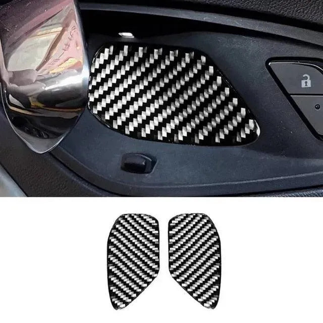 Chevrolet Camaro 2016-2024 Real Carbon Fiber Interior Door Handle Overlay - carbonaddons Carbon Fiber Parts, Accessories, Upgrades, Mods
