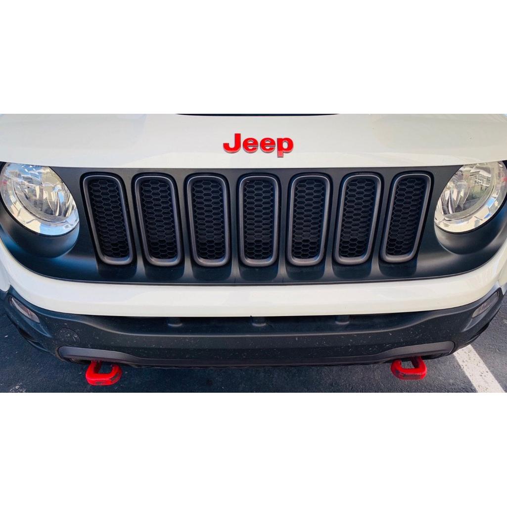 JEEP Emblem Overlay Decals – Solid Colors | Fits 2015+ Jeep Renegade
