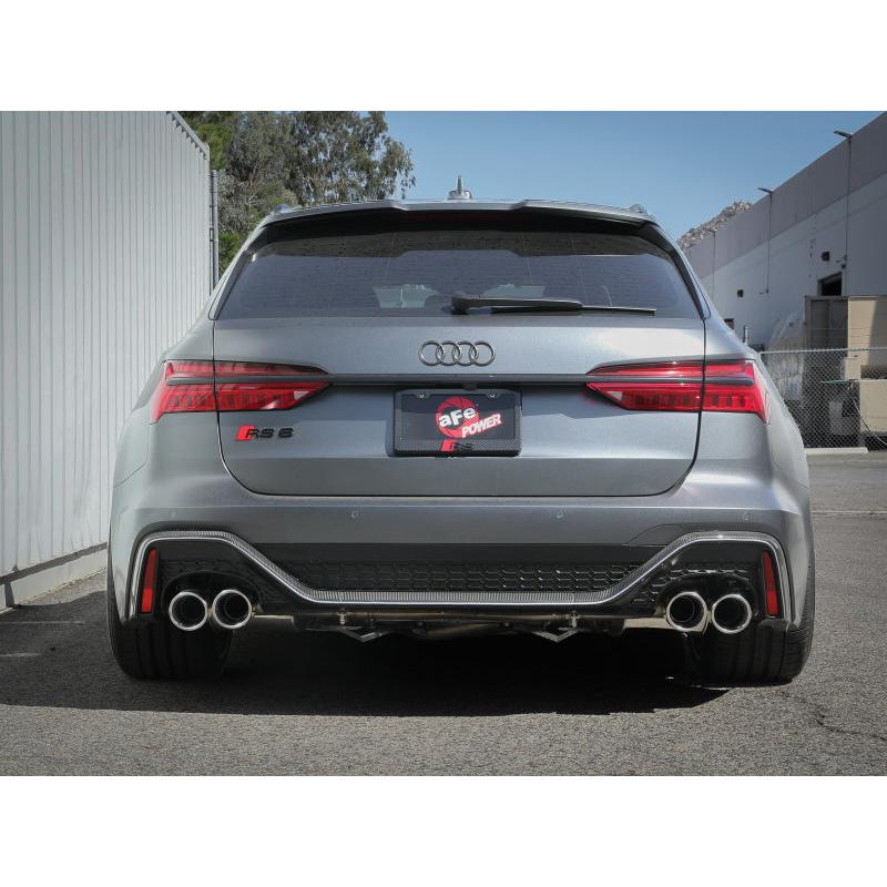 aFe 20-22 Audi RS6 Avant V8 4L(tt) MACH Force-Xp 3in to 2.5in 304 SS Cat-Back Exhaust w/Polished Tip-SR1 Performance