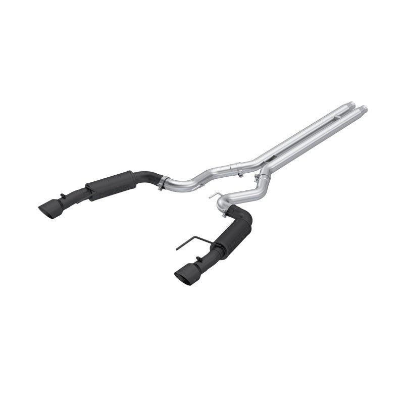 MBRP 2024Ford Mustang GT S650, 5.0 3in Cat-Back Dual Split Black-Coated Aluminized Steel-SR1 Performance