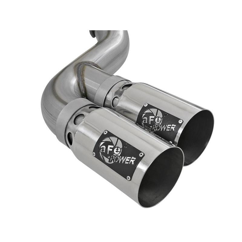 aFe Power 15-16 Ford F250/F350 6.7L Diesel Rebel XD 4in 409 SS DPF-Back Exhaust System - Pol Tips-SR1 Performance