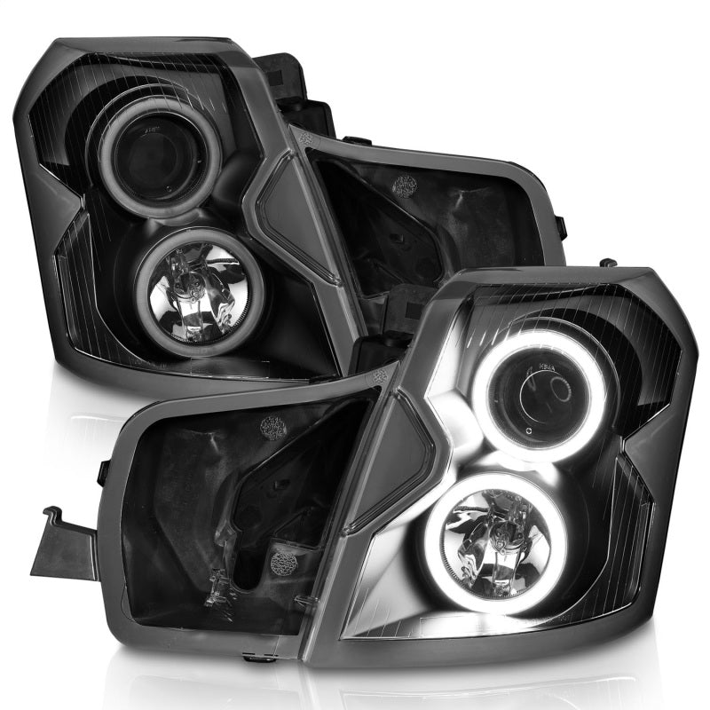 ANZO 2003-2007 Cadillac Cts Projector Headlights w/ Halo Black (CCFL)-SR1 Performance