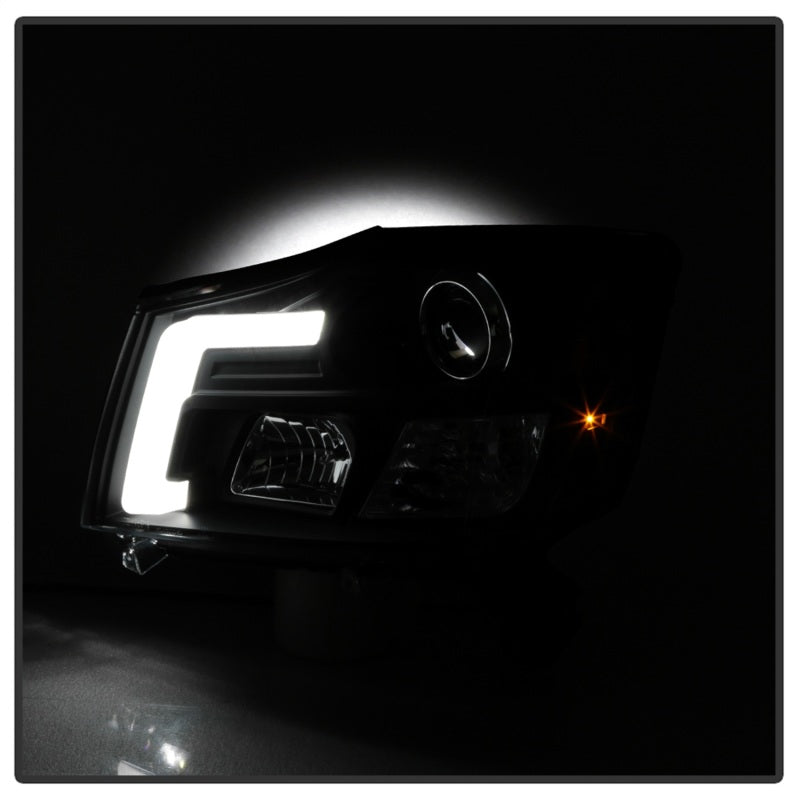 Spyder 04-15 Nissan Titan / 04-07 Nissan Armada V2 Projector Headlights - Black PRO-YD-NTI04-DRL-BK-SR1 Performance