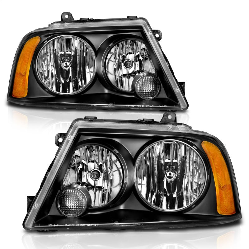 ANZO 2003-2006 Lincoln Navigator Crystal Headlights Black-SR1 Performance