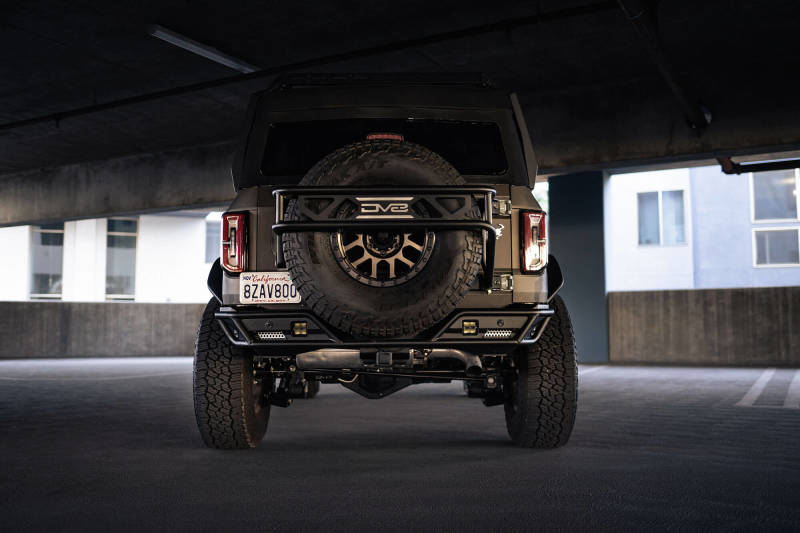 DV8 Offroad 21-23 Ford Bronco Competition Series Rear Bumper with LED Light Mounts and Factory Sensor Integration