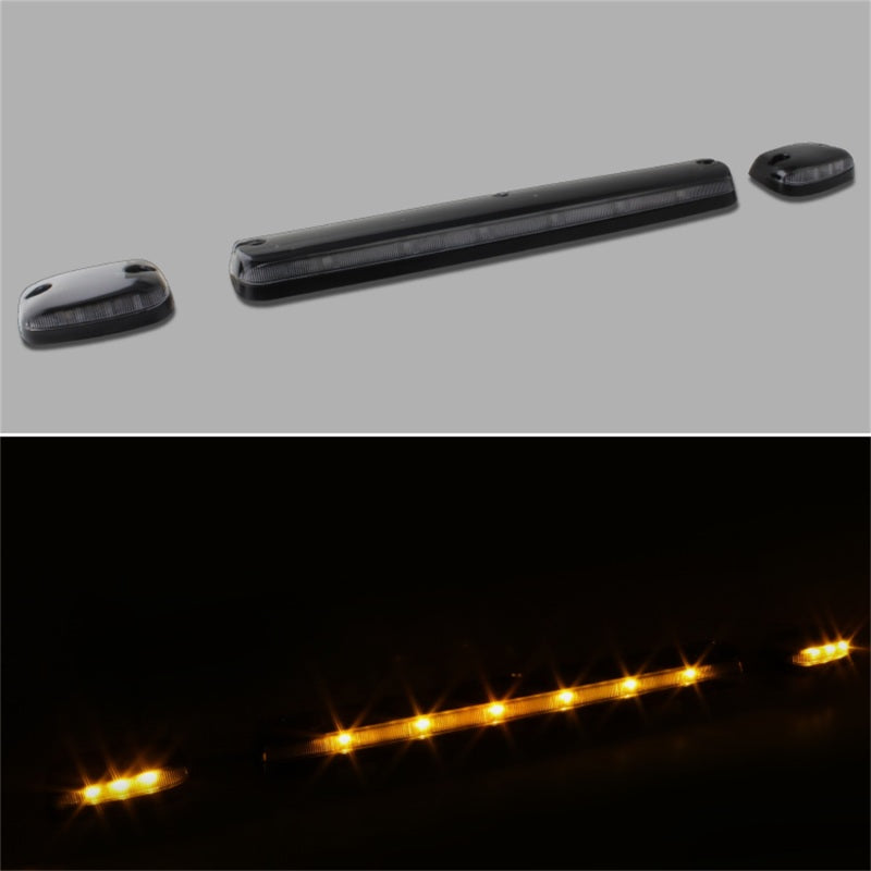 Xtune Chevy Silverado 07-13 Amber LED Cab Roof Lights Clear ACC-LED-CS07-CR-C-SR1 Performance