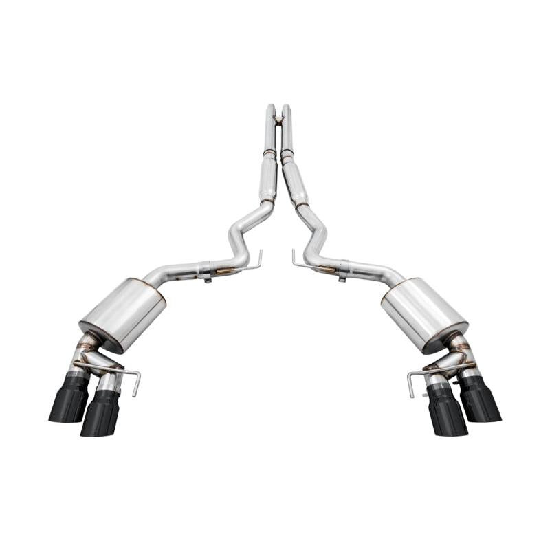AWE Tuning 2018+ Ford Mustang GT (S550) Cat-back Exhaust - Touring Edition (Quad Diamond Black Tips)-SR1 Performance