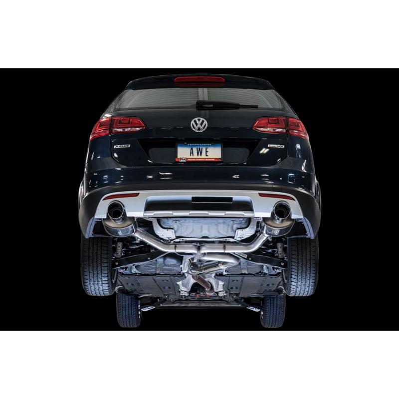 AWE Tuning VW MK7 Golf Alltrack/Sportwagen 4Motion Touring Edition Exhaust - Polished Silver Tips-SR1 Performance