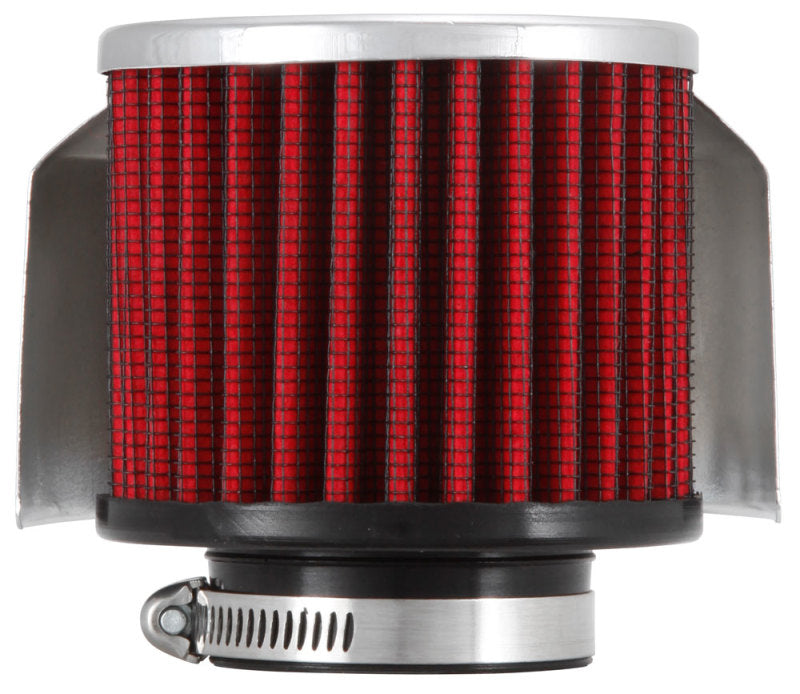 K&N 1.5in Flange ID x 3in OD x 2.5in Height Clamp On Crankcase Vent Filter-SR1 Performance
