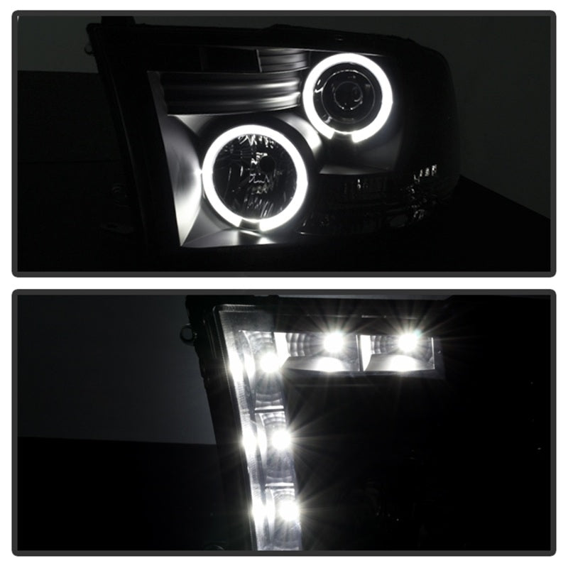 Spyder Dodge Ram 1500 09-14 Projector Headlights Halogen- LED Halo LED - Blk Smke PRO-YD-DR09-HL-BSM-SR1 Performance