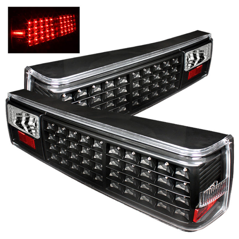 Xtune Ford MUStang 87-93 LED Tail Lights Black ALT-ON-FM87-LED-BK-SR1 Performance