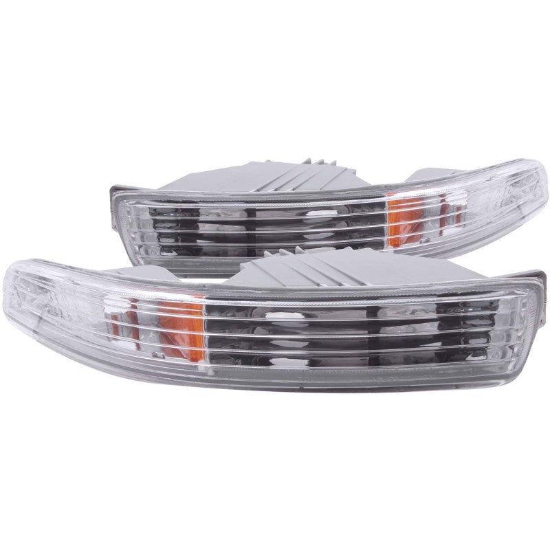 ANZO 1994-1997 Acura Integra Euro Parking Lights Chrome w/ Amber Reflector-SR1 Performance