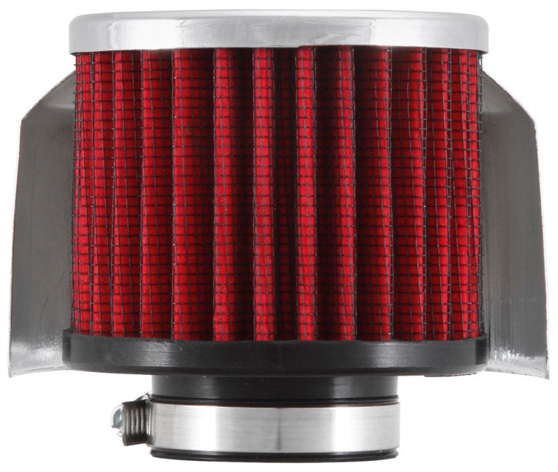 K&N 1.375in Flange ID x 3in OD x 2.5in Height Clamp On Crankcase Vent Filter-SR1 Performance