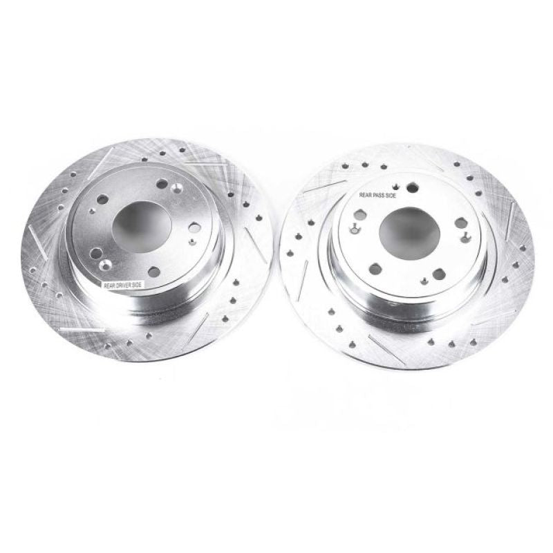 Power Stop 16-19 Acura ILX Rear Evolution Drilled & Slotted Rotors - Pair-SR1 Performance