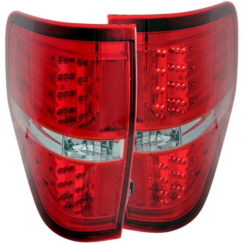 ANZO 2009-2014 Ford F-150 LED Taillights Red/Clear-SR1 Performance