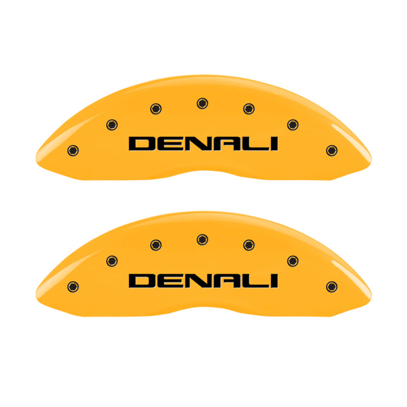 MGP 4 Caliper Covers Engraved Front & Rear Denali Yellow finish black-SR1 Performance
