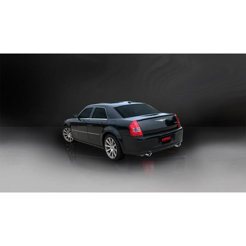 Corsa 2005-2010 Dodge Charger No Towing Hitch SRT-8 6.1L V8 Polished Xtreme Cat-Back Exhaust-SR1 Performance