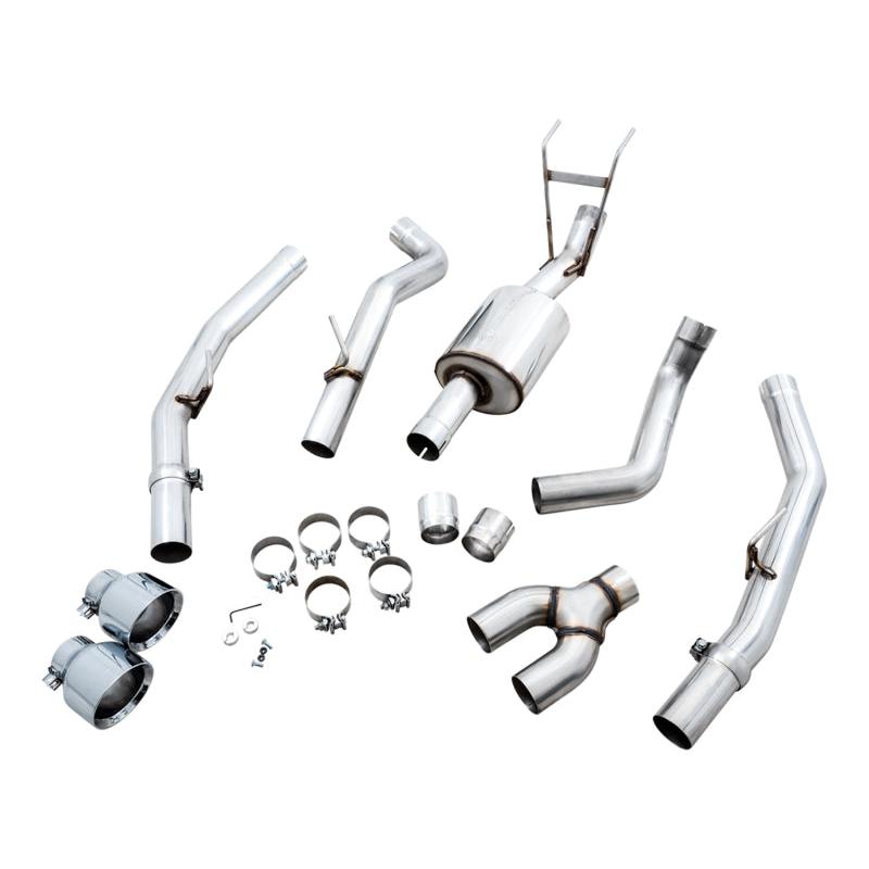 AWE Tuning 09-18 RAM 1500 5.7L (w/Cutouts) 0FG Dual Rear Exit Cat-Back Exhaust - Chrome Silver Tips-SR1 Performance