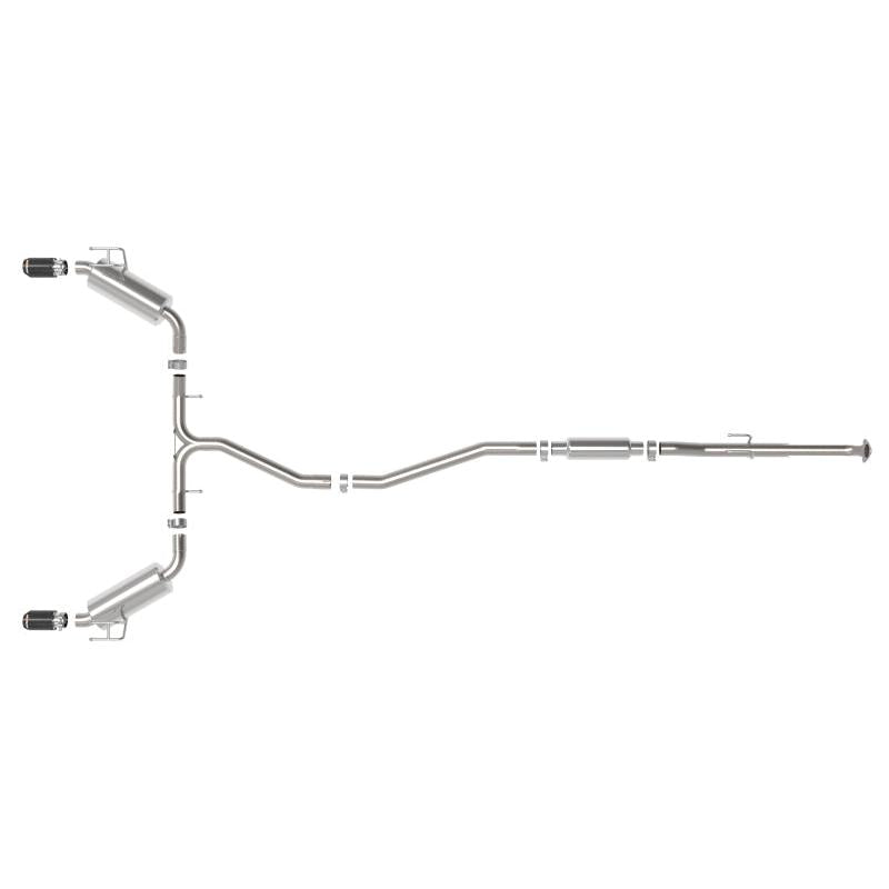 aFe Takeda 2.5in 304 SS Cat-Back Exhaust System w/CF Tips 2022+ Honda Civic L4-1.5L (t)-SR1 Performance