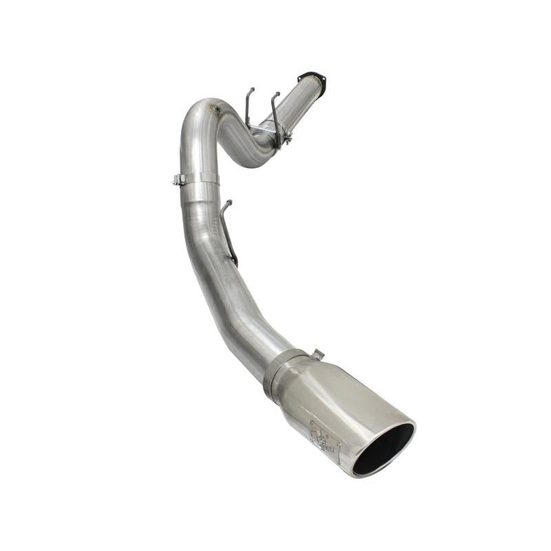 aFe MACHForce XP Exhaust 5in DPF-Back SS Exh 2015 Ford Turbo Diesel V8 6.7L Polished Tip-SR1 Performance