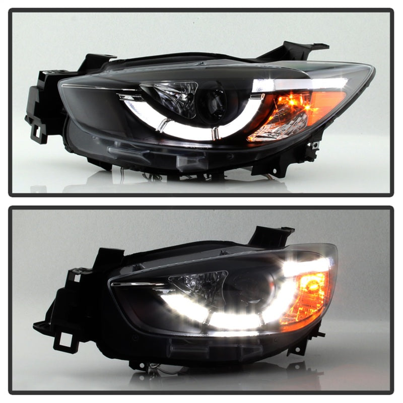 Spyder Mazda CX-5 13-15 Projector Headlights - DRL LED - Black PRO-YD-MCX513-DRL-BK-SR1 Performance
