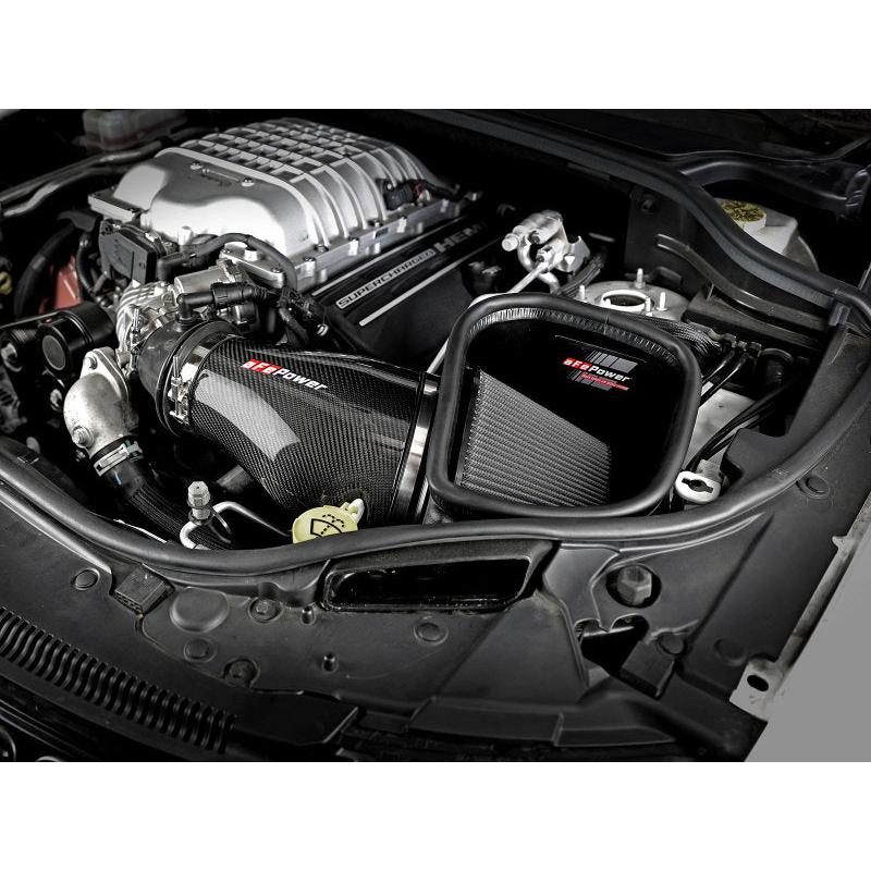 aFe Track Series Carbon Fiber Pro Dry S AIS - 2018 Jeep Grand Cherokee Trackhawk (WK2) V8-6.2L(SC)-SR1 Performance