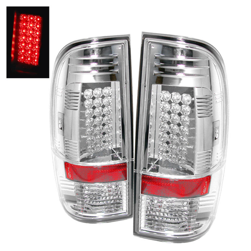 Spyder Ford Super Duty 08-15 LED Tail Lights Chrome ALT-YD-FS07-LED-C-SR1 Performance