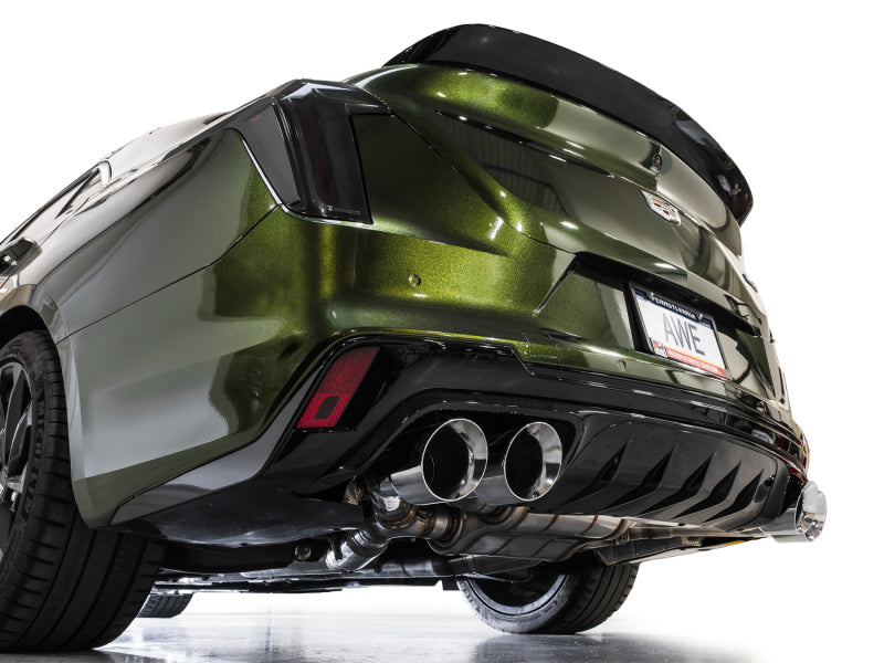 AWE Tuning 2021+ Cadillac CT4-V Blackwing SwitchPath Exhaust with Chrome Silver Tips