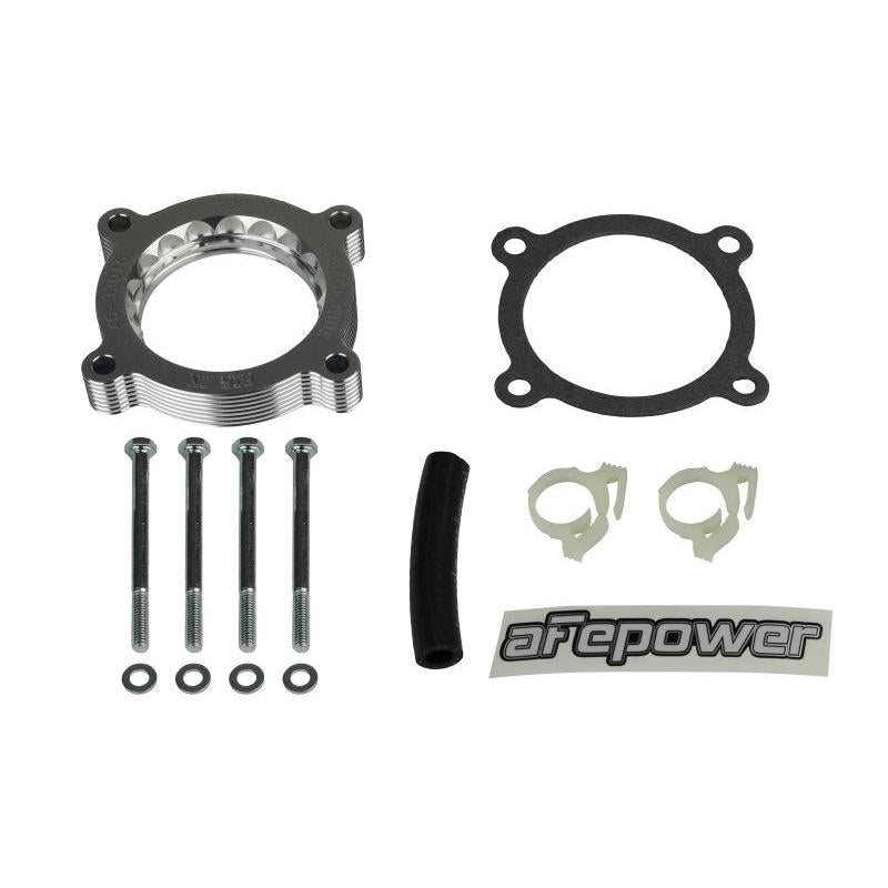 aFe 11-14 Ford Mustang/ 11-14 Ford F-150 V6 3.7L Silver Bullet Throttle Body Spacer - Silver-SR1 Performance