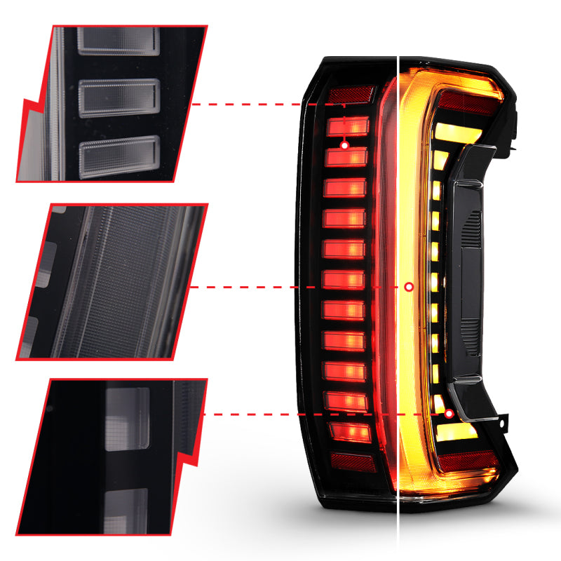 ANZO Z-Series Full LED Tail Lights for 2022-2024 Toyota Tundra with Smoke Lens – Pair