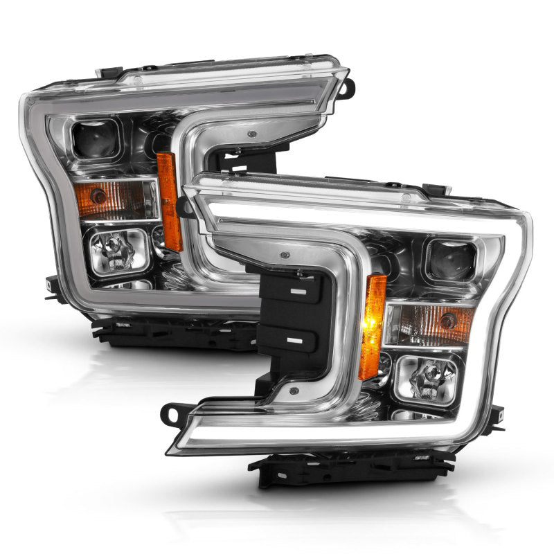 ANZO 2018-2019 Ford F-150 Projector Plank Style H.L. Chrome Amber (Without Switchback)-SR1 Performance