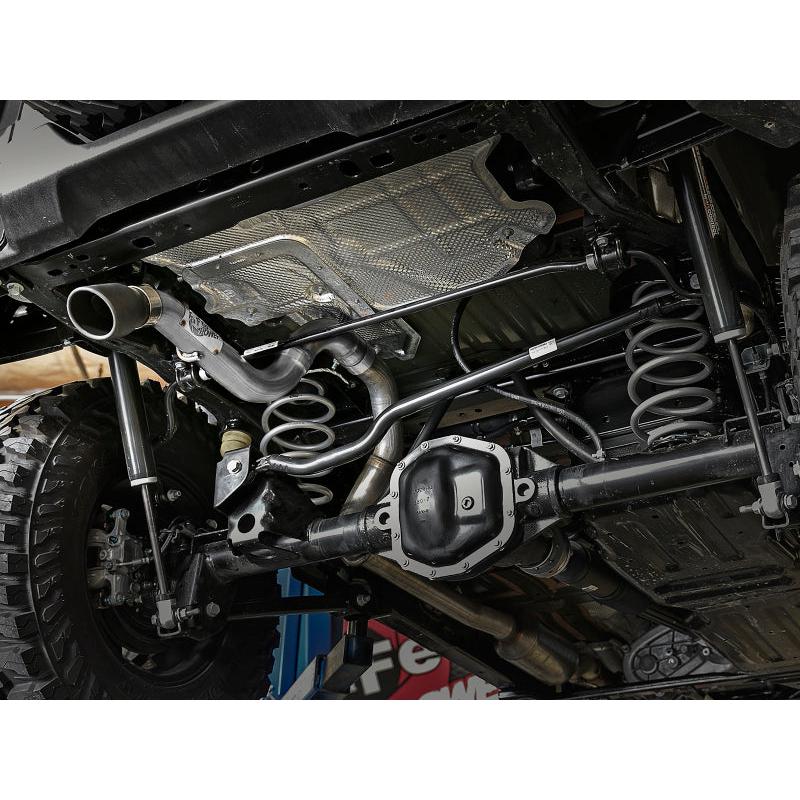 aFe MACH Force-Xp Axle-Back Exhaust System w/Black Tip 18-20 Jeep Wrangler L4-2.0T / V6-3.6L-SR1 Performance