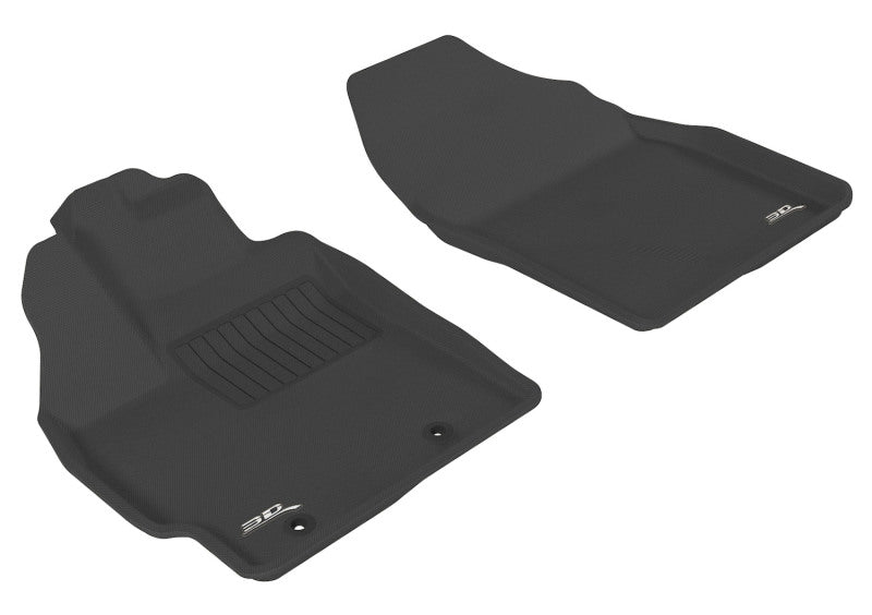 3D MAXpider 2010-2011 Toyota Prius Kagu 1st Row Floormat - Black-SR1 Performance