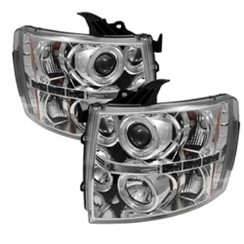 Spyder Chevy Silverado 1500 07-13 Projector Headlights LED Halo LED Chrm PRO-YD-CS07-HL-C-SR1 Performance