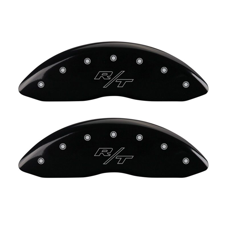 MGP 4 Caliper Covers Engraved Front & Rear Vintage Style/RT Black finish silver-SR1 Performance