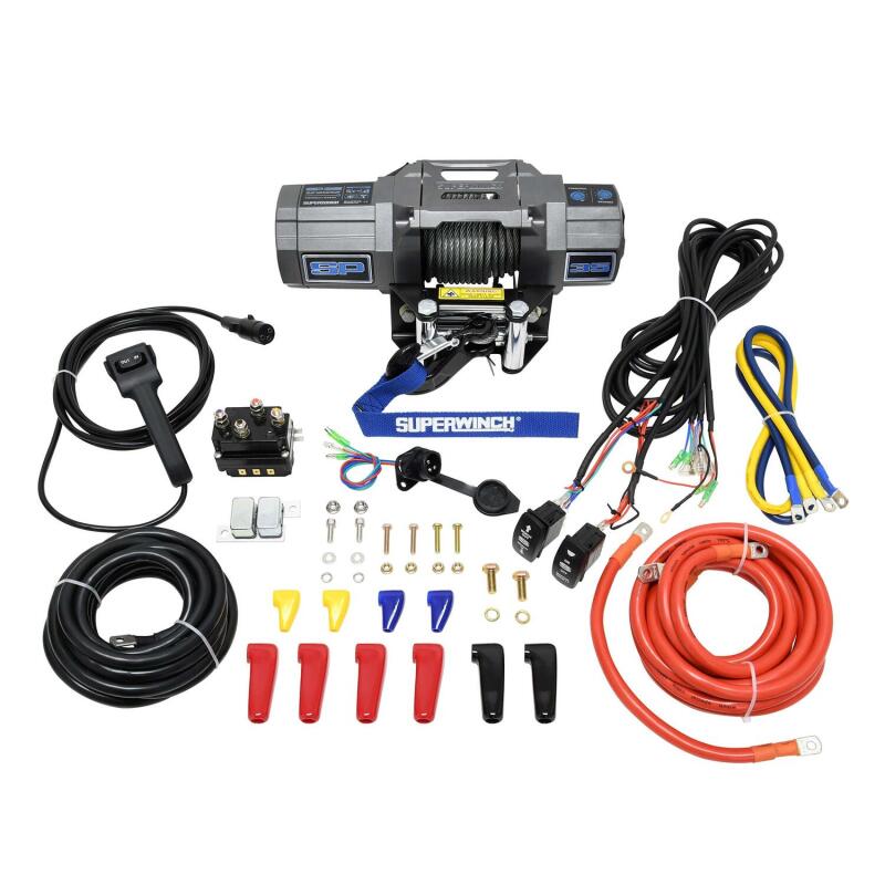 Superwinch 3500 LBS 12V DC 7/32in x 40ft Steel Rope Roller Fairlead SP 35 Winch-SR1 Performance