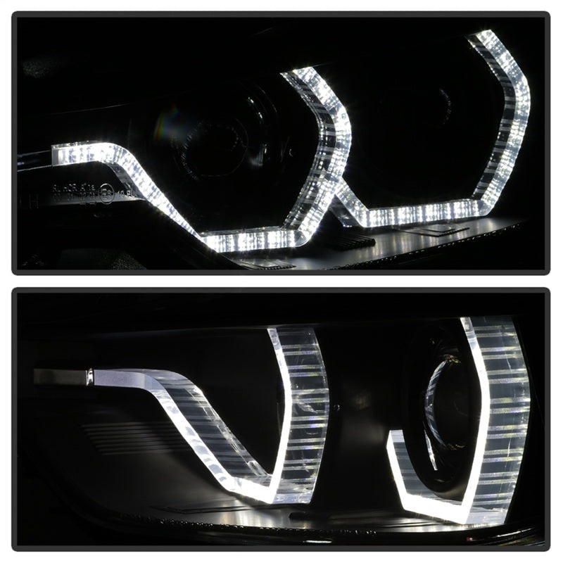 Spyder 12-14 BMW F30 3 Series 4DR Projector Headlights - LED DRL - Blk Smoke PRO-YD-BMWF3012-DRL-BSM-SR1 Performance