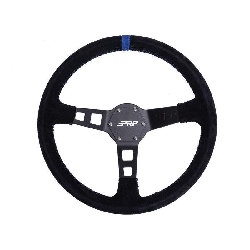 PRP Deep Dish Suede Steering Wheel- Blue-SR1 Performance