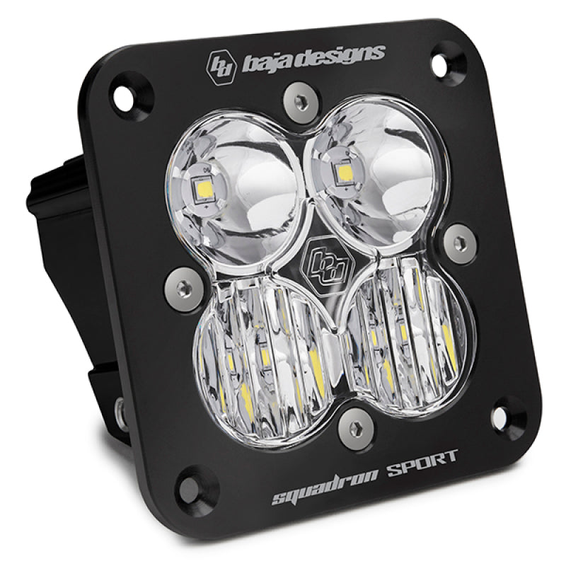 Baja Designs Squadron Sport Driving/Combo Pattern Flush Mount Black LED Light Pod - Clear-SR1 Performance