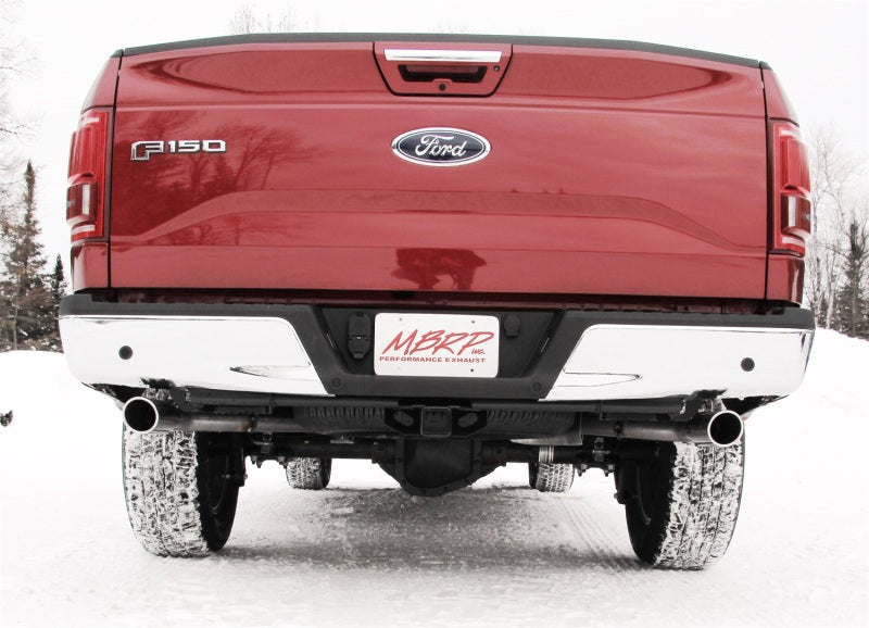 MBRP 2015 Ford F-150 5.0L 3in Cat Back Dual Split Rear Exit Black Exhaust System-SR1 Performance