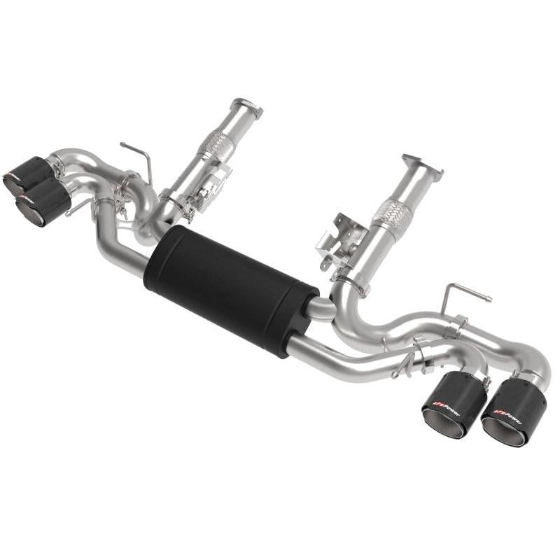 aFe MACH Force-Xp 3in to 2-1/2in 304SS Cat-Back (No NPP) 2020 Chevy Corvette (C8) 6.2L - Carbon Tip-SR1 Performance