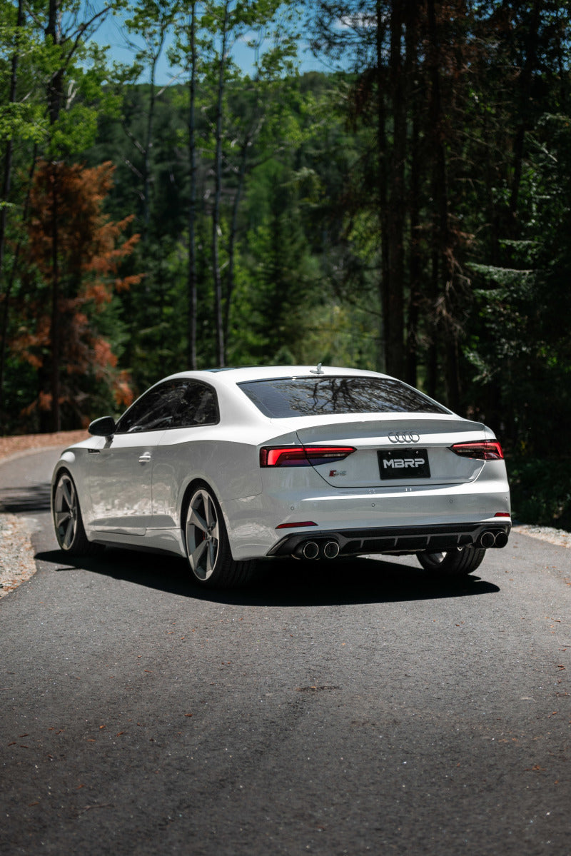 MBRP 18-21 Audi S5 Coupe/S4 Sedan T304 SS 2.5in Cat-Back Quad Rear Exit Exhaust - Carbon Fiber Tips-SR1 Performance