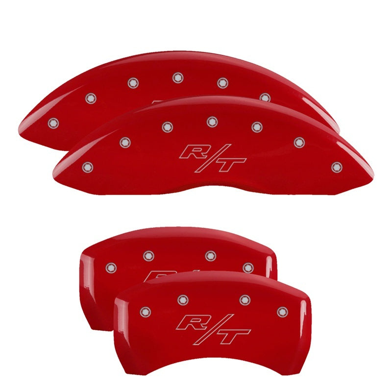 MGP 4 Caliper Covers Engraved Front & Rear Vintage Style/RT Red finish silver-SR1 Performance