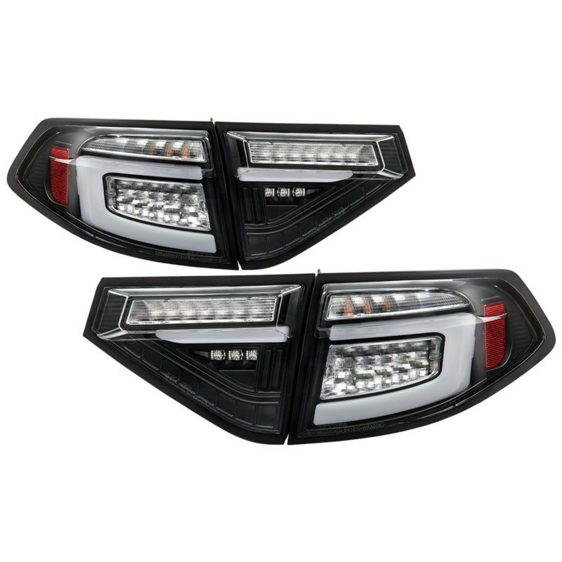 Spyder 08-14 Subara Impreza WRX Hatchback LED Tail Lights Seq Signal Black ALT-YD-SI085D-SEQ-BK-SR1 Performance