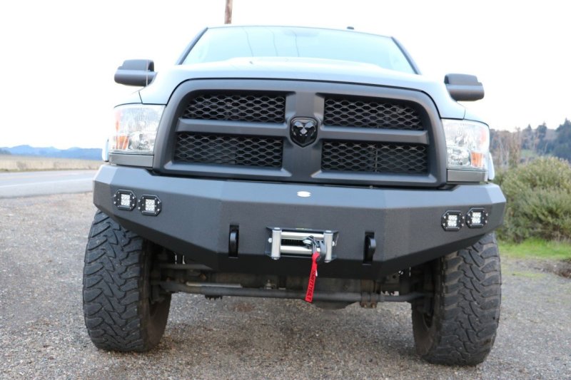 DV8 Offroad Front Bumper for 2010-2014 Dodge Ram 2500/3500 with Winch Compatibility and LED Lights